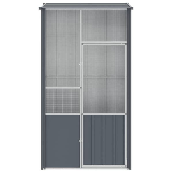 vidaXL fuglebur 115x78x200 cm galvaniseret stål antracitgrå