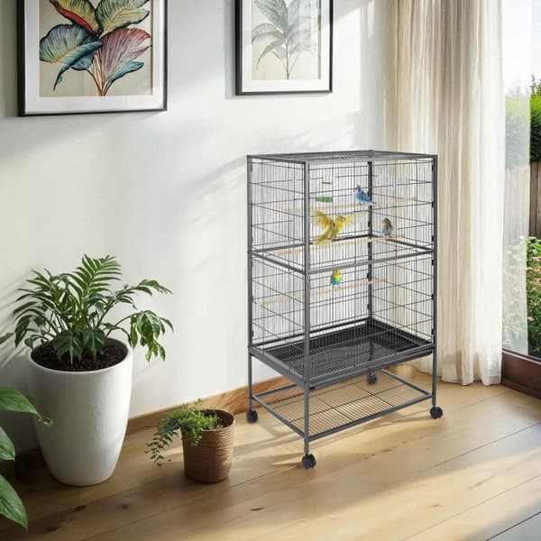 Fågelbur 131cm hög - antracit
