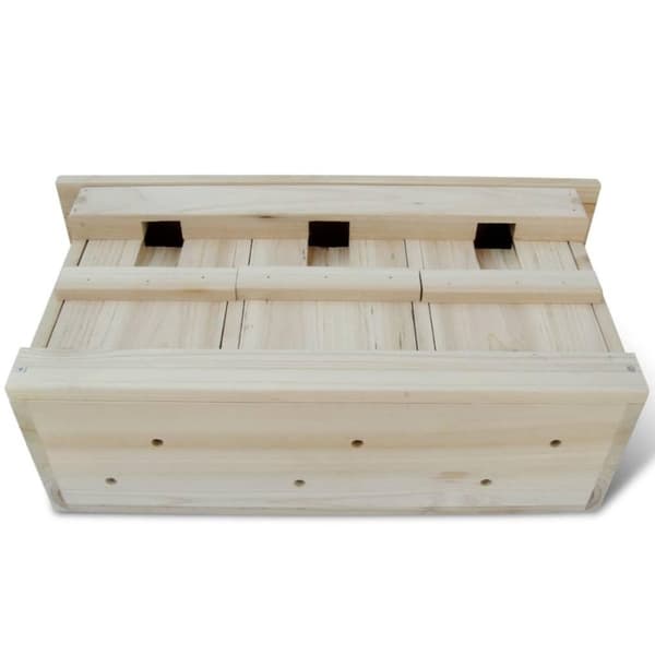 vidaXL spurvehuse 2 stk. træ 44 x 15,5 x 21,5 cm