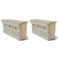 Miniatyrbillede 1 af 4: vidaXL spurvehuse 2 stk. træ 44 x 15,5 x 21,5 cm