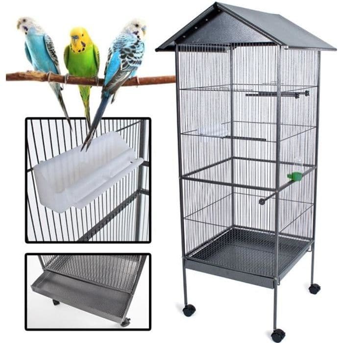 FÅGLHÅR & FEATHERS KUIKUI fågelbur i metall - Höjd 155 cm