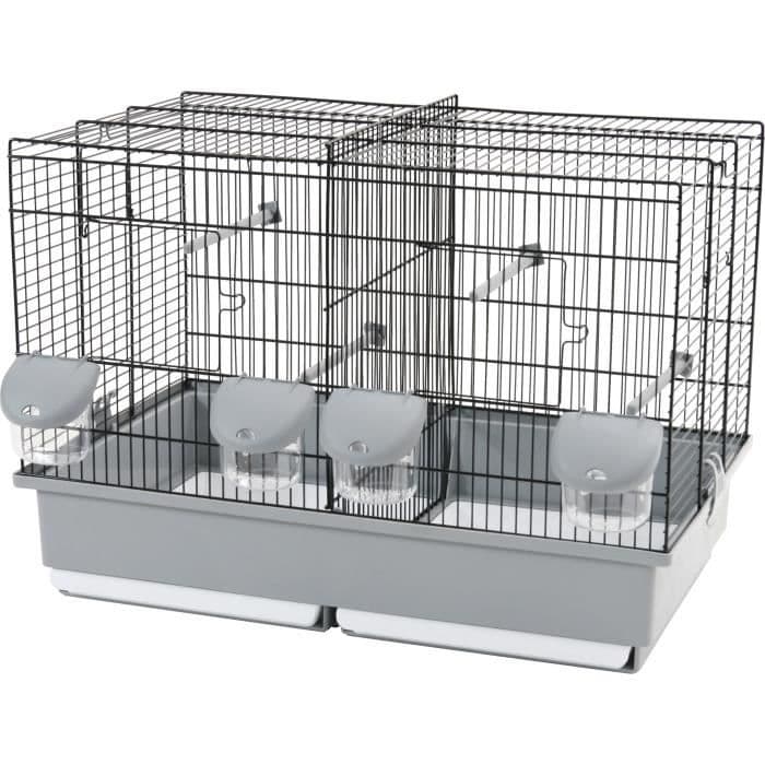 ZOLUX Avelsbur för fåglar - B 57 x D 31 x H 41 cm - Svart och grått