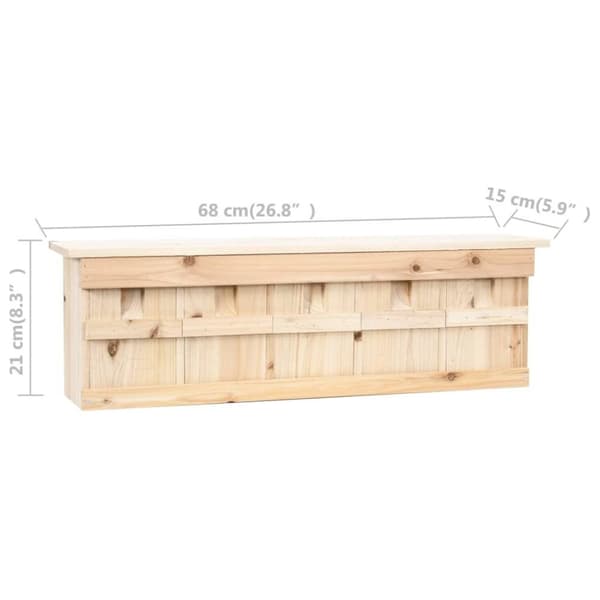 vidaXL spurvehus med 5 rum 68x15x21 cm fyrretræ
