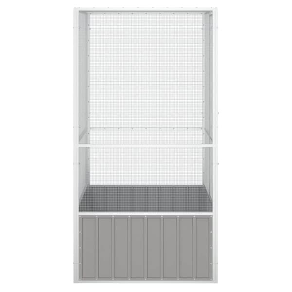vidaXL fuglebur 111x107x211,5 cm galvaniseret stål grå