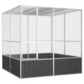 Miniatyrbilde 1 av 6: vidaXL Fuglebur antrasitt 213,5x217,5x211,5 cm galvanisert stål