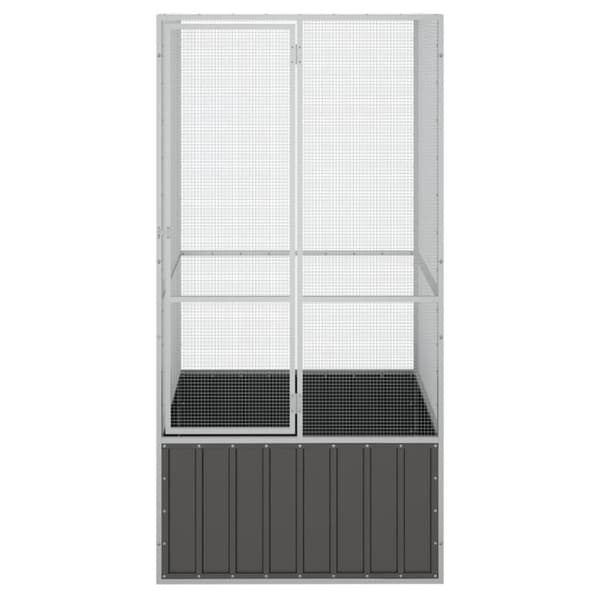 vidaXL Fuglebur antrasitt 111x107x211,5 cm galvanisert stål