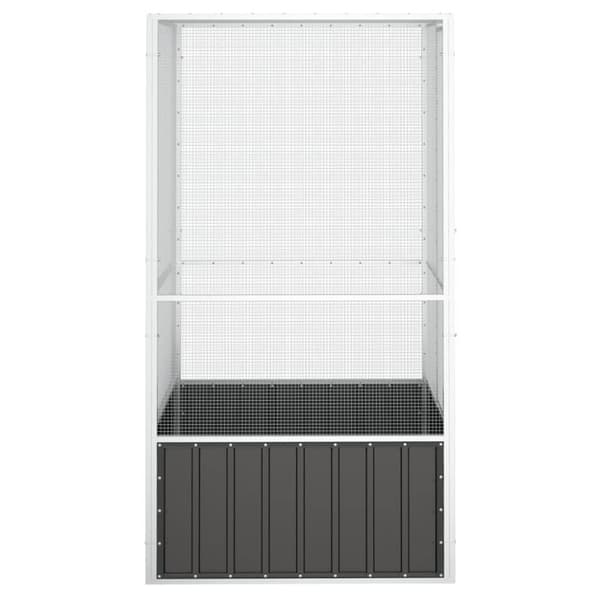 vidaXL Fuglebur antrasitt 111x107x211,5 cm galvanisert stål