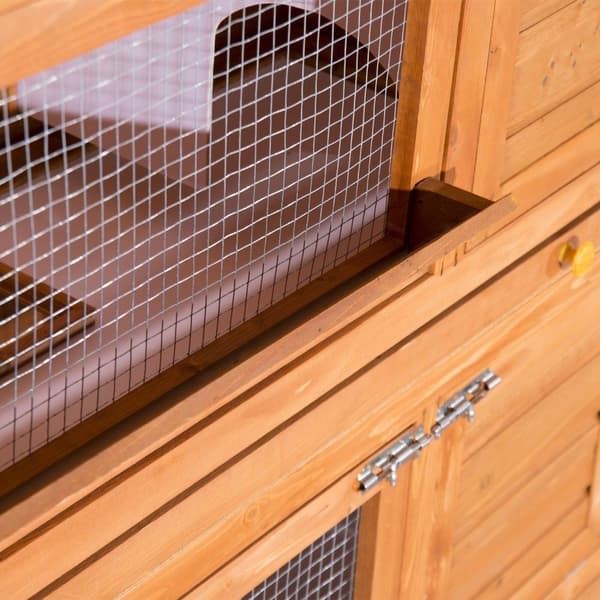 Rootz Rabbit Hutch - Bruin - Dennenhout, Firwood - 47,24 cm x 18,89 cm x 39,37 cm