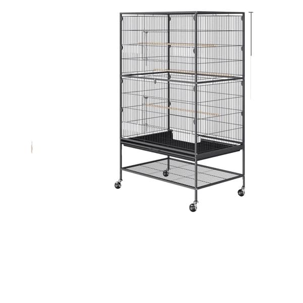 Lintuhäkki, suuri koko, pyörivä teline, 31,1 x 20,1 x 52 tuumaa 31.1 x 20.1 x 52 in