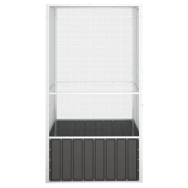 vidaXL Lintuhäkki antrasiitti 111x107x211,5 cm galvanoitu teräs -  Lintuhäkit & -telineet