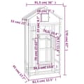 Miniatyrbild 9 av 9: vidaXL Fågelhus brun 91,5x53x170 cm massiv furu -  Fågelburar & ställningar