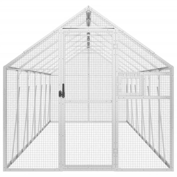 vidaXL Fågelvoljär silver 1,79x6x1,85 m aluminium -  Fågelburar & ställningar
