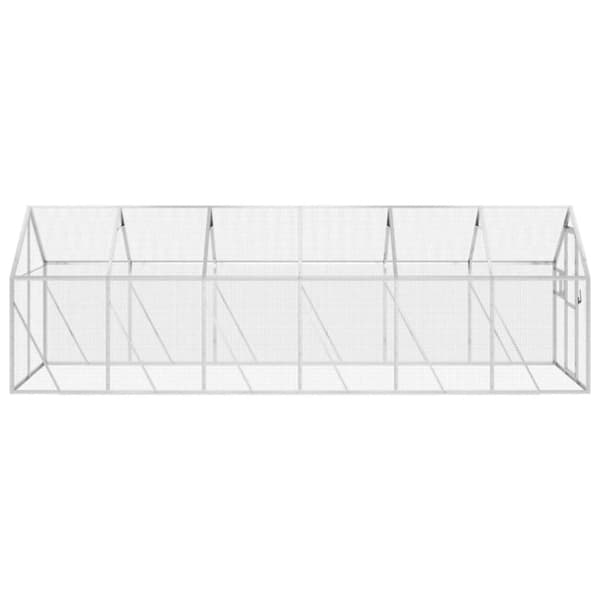 vidaXL Fågelvoljär silver 1,79x6x1,85 m aluminium -  Fågelburar & ställningar