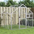 Pikkukuva 2 / 8: vidaXL Aviaario hopea 1,79x2x1,85 m alumiini -  Lintuhäkit & -telineet
