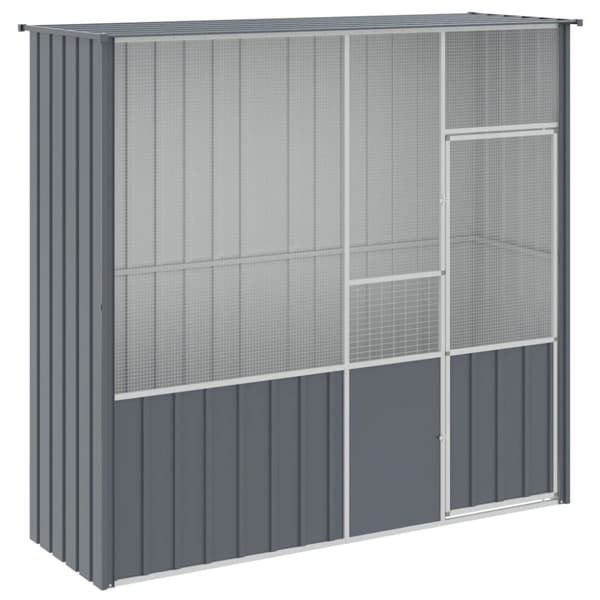 vidaXL Lintuhäkki antrasiitti 215x78x200 cm galvanoitu teräs -  Lintuhäkit & -telineet