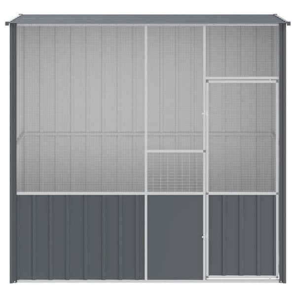 vidaXL Lintuhäkki antrasiitti 215x78x200 cm galvanoitu teräs -  Lintuhäkit & -telineet
