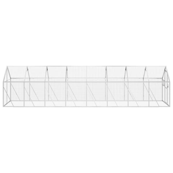 vidaXL Fågelvoljär silver 1,79x8x1,85 m aluminium -  Fågelburar & ställningar
