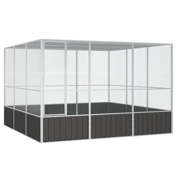 Lintuhäkit & -telineet - Living Lintuhäkki antrasiitti 302,5x324,5x211,5 cm galvanoitu teräs