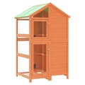Miniatyrbild 3 av 9: Fågelburar & ställningar - Living Fågelhus brun 97x81x152 massiv furu