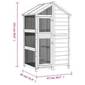 Miniatyrbild 9 av 9: Fågelburar & ställningar - Living Fågelhus brun 97x81x152 massiv furu