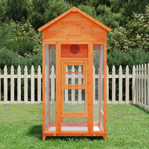 Lintuhäkit & -telineet - Living Lintuhäkki ruskea 91,5x53x170 cm täysi mänty
