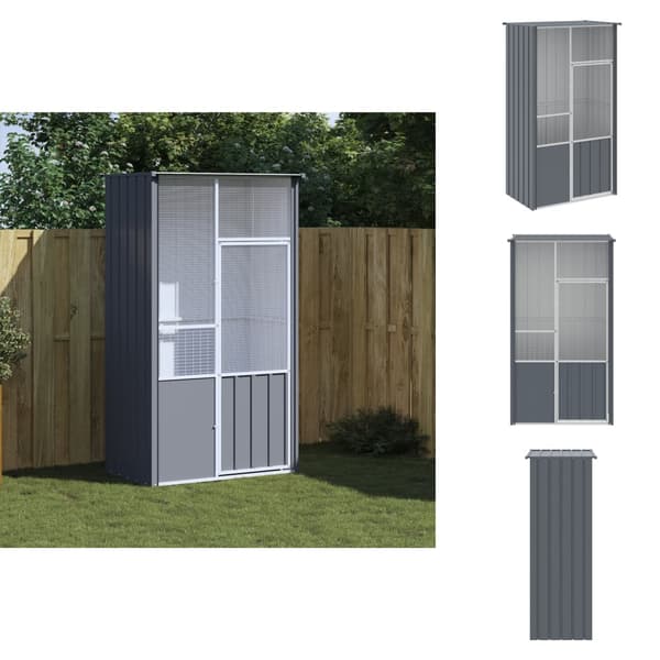 Fuglebure & stativer - Living fuglebur 115x78x200 cm galvaniseret stål antracitgrå