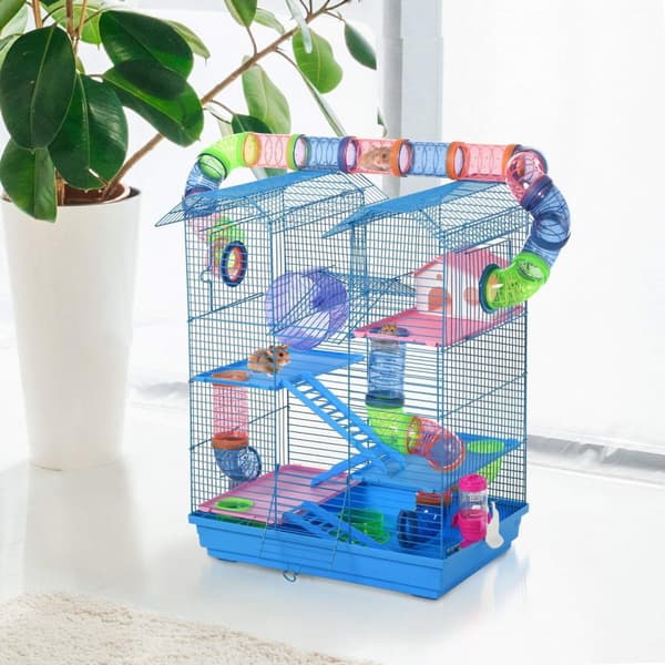 Rootz hamsterbur - Blå - Metal, Pp, Ps - 18,5 cm x 11,81 cm x 23,22 cm