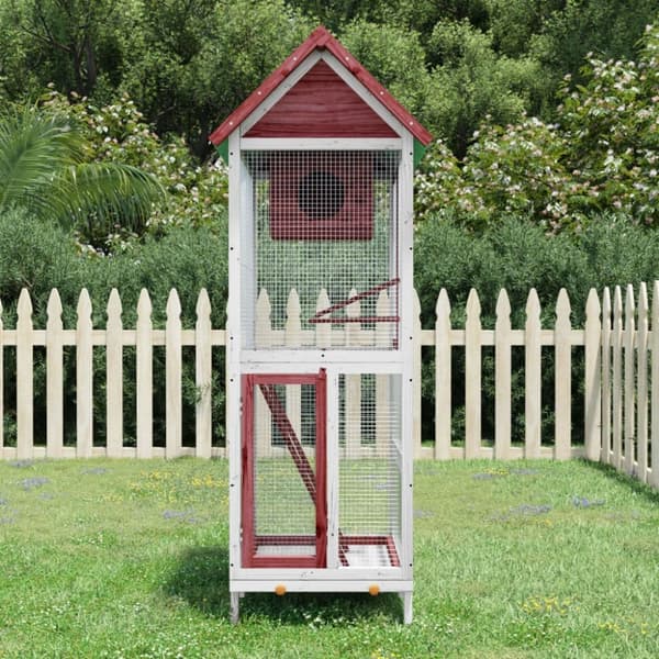 Fågelhus mocka 60x58,5x160 massiv furu