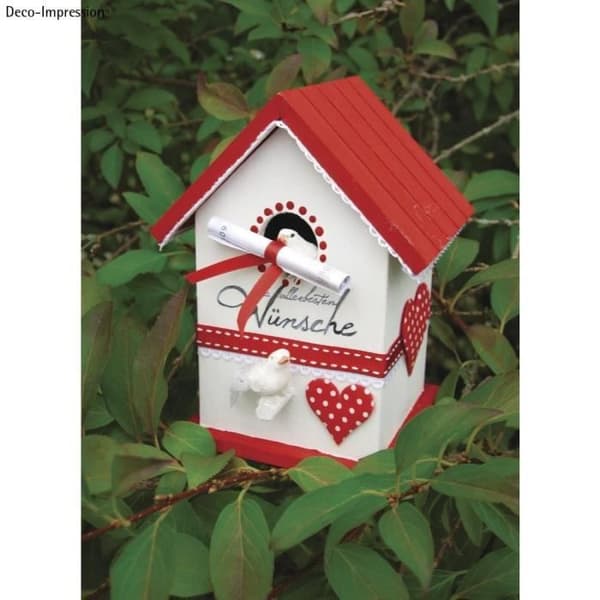 Rayher Hobby Rayher fågelholk i FSC-mixat trä 12,5 x 10 x 17 cm 2 stycken - 62291000