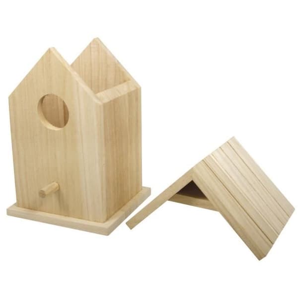 Rayher Hobby Rayher fågelholk i FSC-mixat trä 12,5 x 10 x 17 cm 2 stycken - 62291000