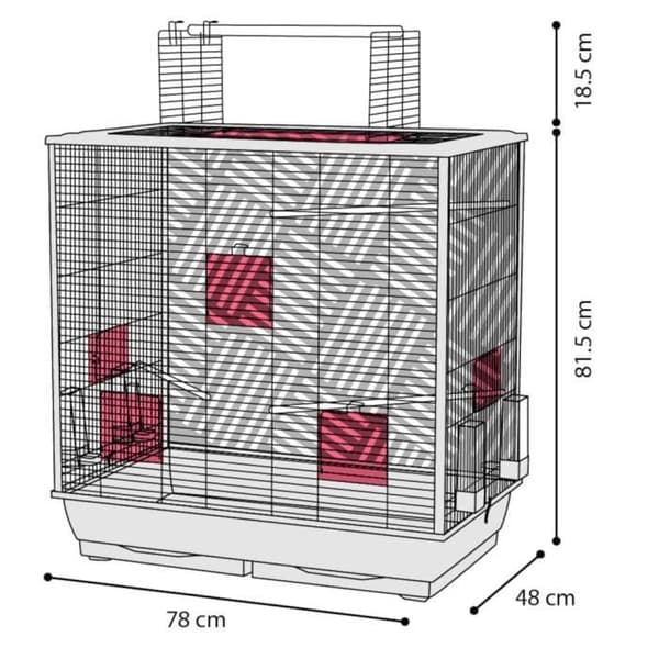 Siri kopparparakitbur 78x48x81,5-100cm