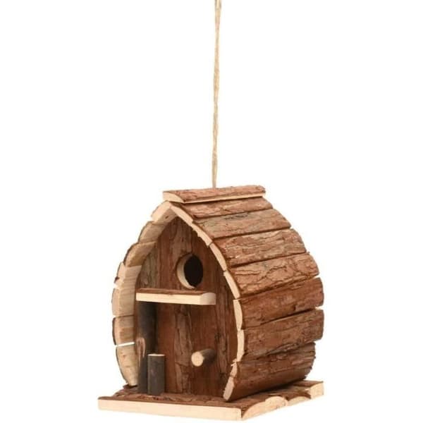 Väderbeständig Naturlig Rustik Trä Fågelholk All Birdhouse Utomhus Hängande Voljär Trädgård Träd eller Balkong