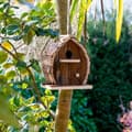 Miniatyrbild 2 av 4: Väderbeständig Naturlig Rustik Trä Fågelholk All Birdhouse Utomhus Hängande Voljär Trädgård Träd eller Balkong