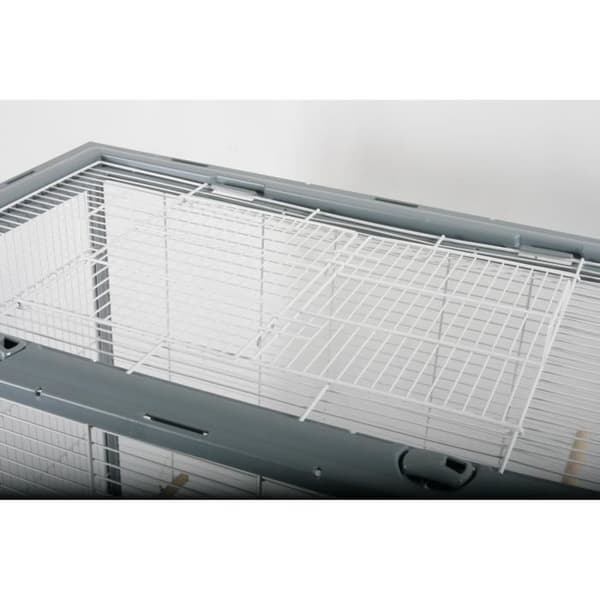 Neo Jili upphöjd bur för fåglar - ZOLUX - L 78 x D 47,5 x H 112 cm - Grå