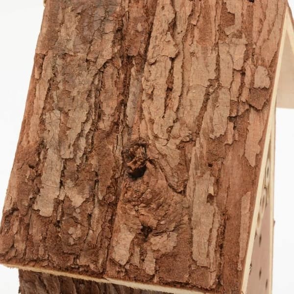 CKB LTD Naturligt trä Insektshotell för bin Nyckelpiga Butterfly Shelter Bo Trädgård Utomhus Habitat Hem Exteriör 16x9x23cm