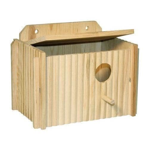 Bolåda för parakiter - KERBL - 21x13x13 cm - med integrerat bo och abborre