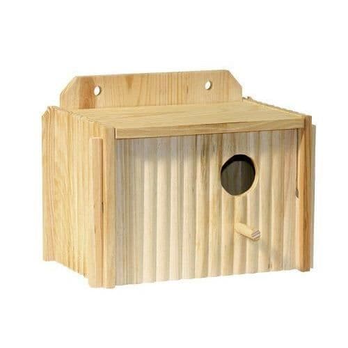 Bolåda för parakiter - KERBL - 21x13x13 cm - med integrerat bo och abborre