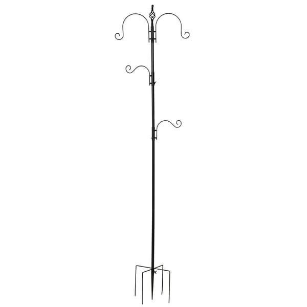 Fågelmatningsstation, 54.5x54.5x208 cm, Svart