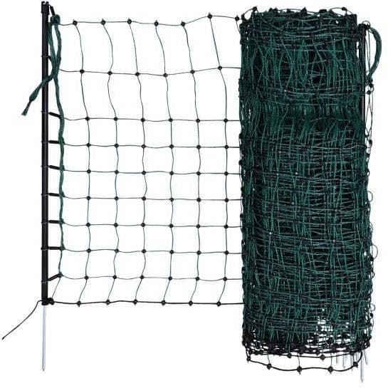 Kaninnet - KERBL - 25 m - 65 cm - Dobbeltspids - Grøn