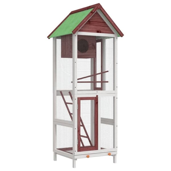 Fågelhus mocka 60x58,5x160 massiv furu