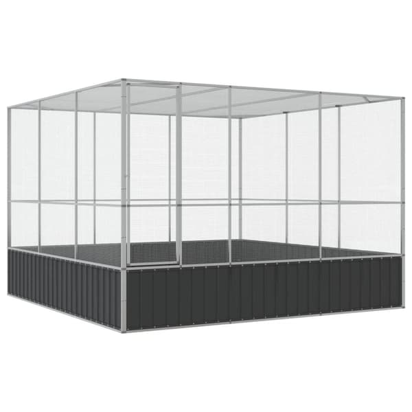 Voljär silver 311x307x212 cm stål