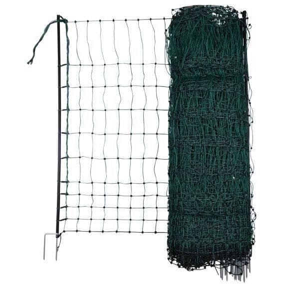 KERBL - Siipikarjan suojaverkko - 25 m - 106 cm - Tuplakärki - Vihreä