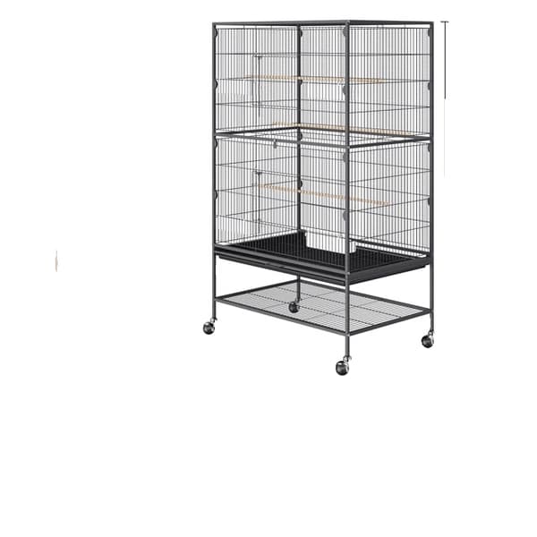 Fuglebur, Stor Størrelse, Rullende Stativ, 31,1 x 20,1 x 52 tommer