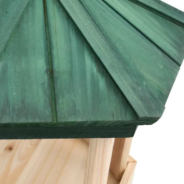 vidaXL Fågelmatare stående massivt granträ 33x110 cm