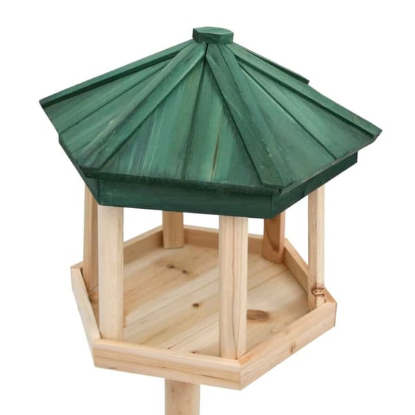 vidaXL stående fuglefoderhus 33x110 cm massivt fyrretræ