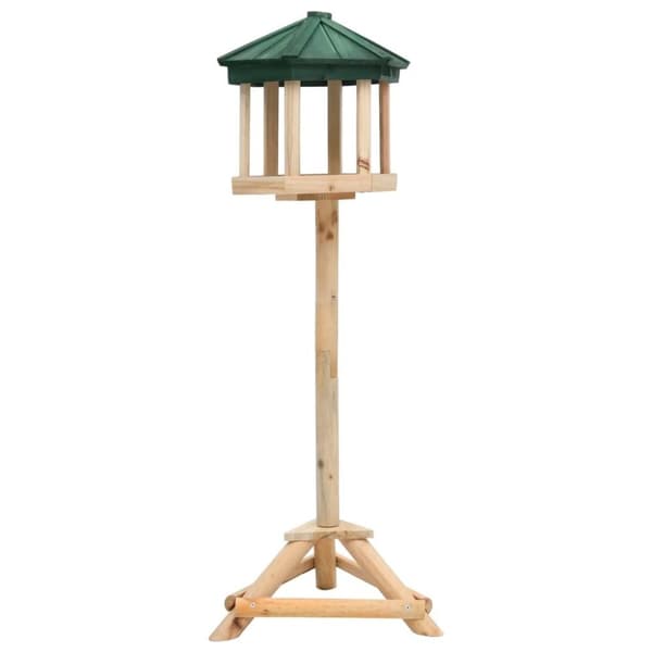 vidaXL stående fuglefoderhus 33x110 cm massivt fyrretræ