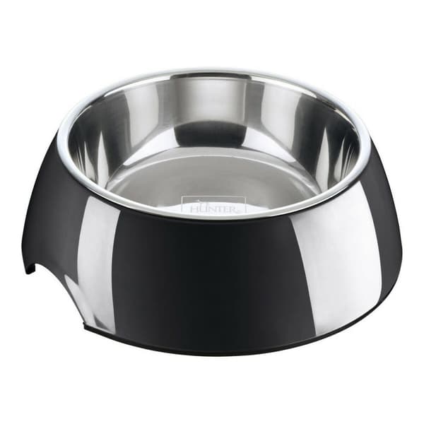 Hundmatare Hunter Melamin Rostfritt stål Svart 160 ml (14,5 x 14,5 x 7 cm)