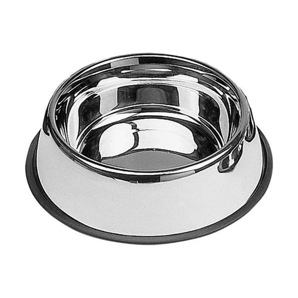 Madskål til kæledyr Nayeco Rustfrit stål Metallic (450 ml)