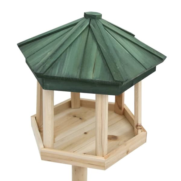vidaXL stående fuglefoderhus 33x110 cm massivt fyrretræ -  Foderautomater til fugle