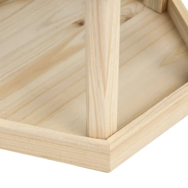 vidaXL stående fuglefoderhus 33x110 cm massivt fyrretræ -  Foderautomater til fugle